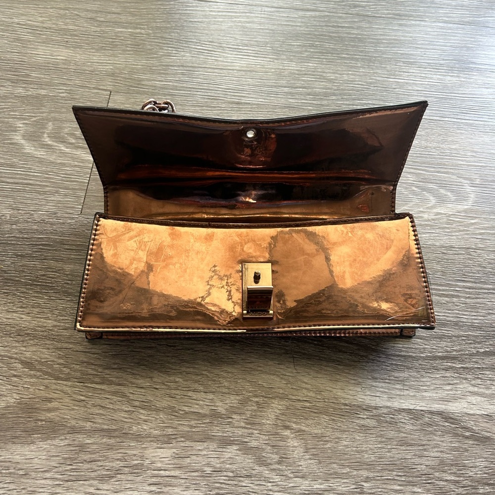 Elegant Brown Leather Clutch